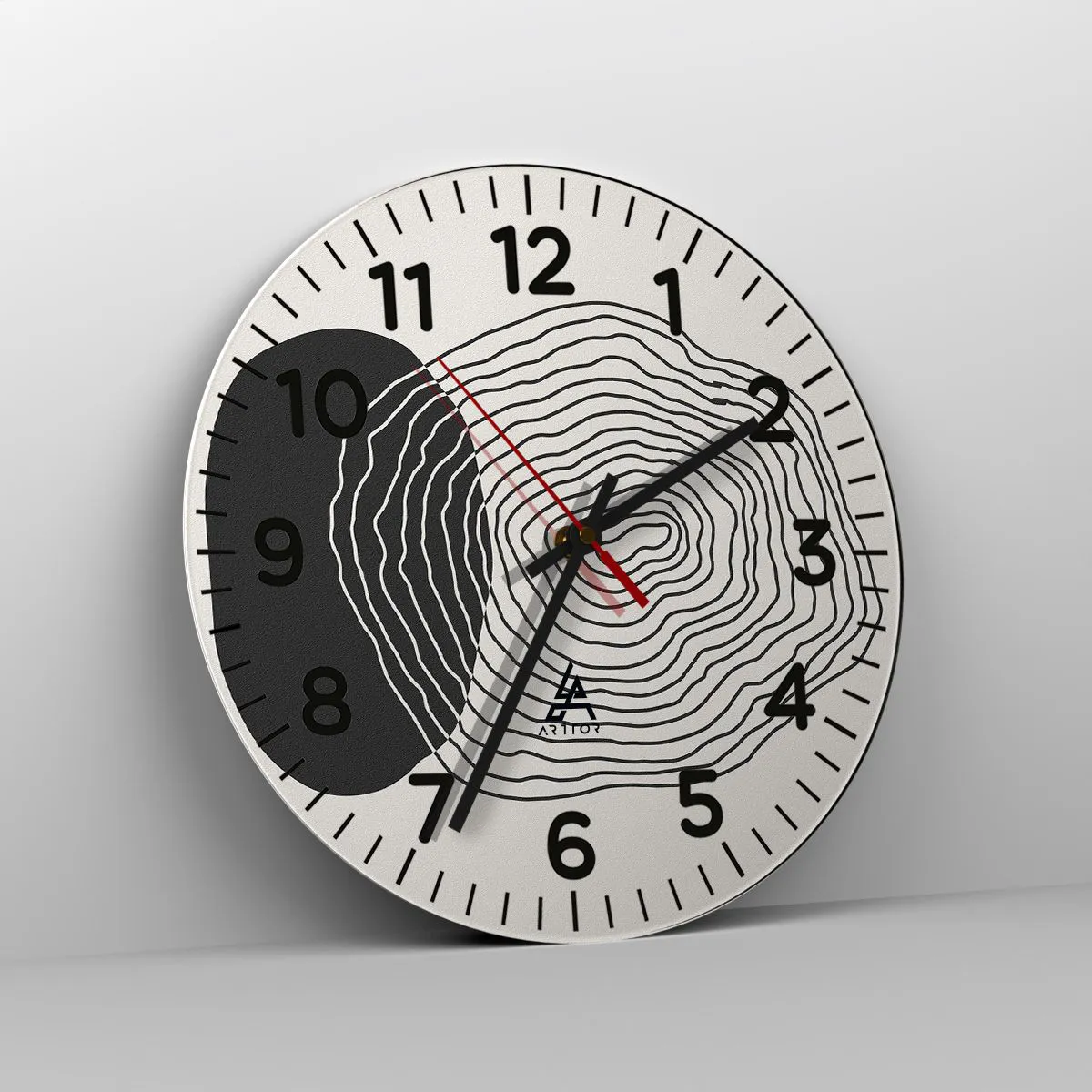 Ceas de perete - Ceas pe sticlă - Persistență și vibrațiile - 40x40 cm