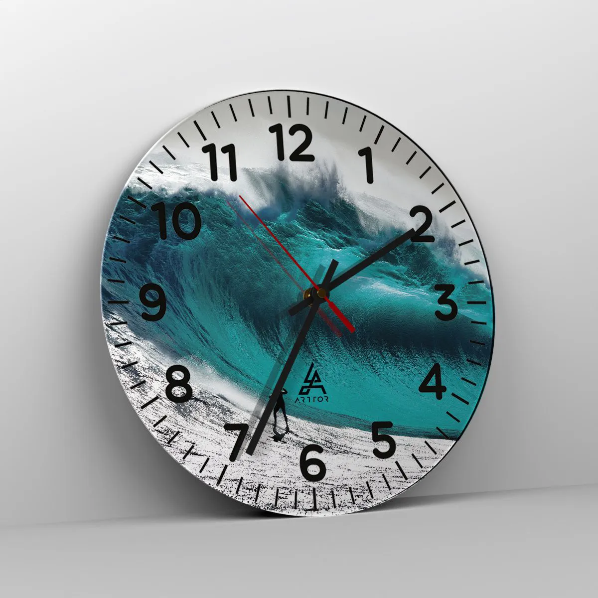 Ceas de perete - Ceas pe sticlă - Provocare acceptată - 40x40 cm