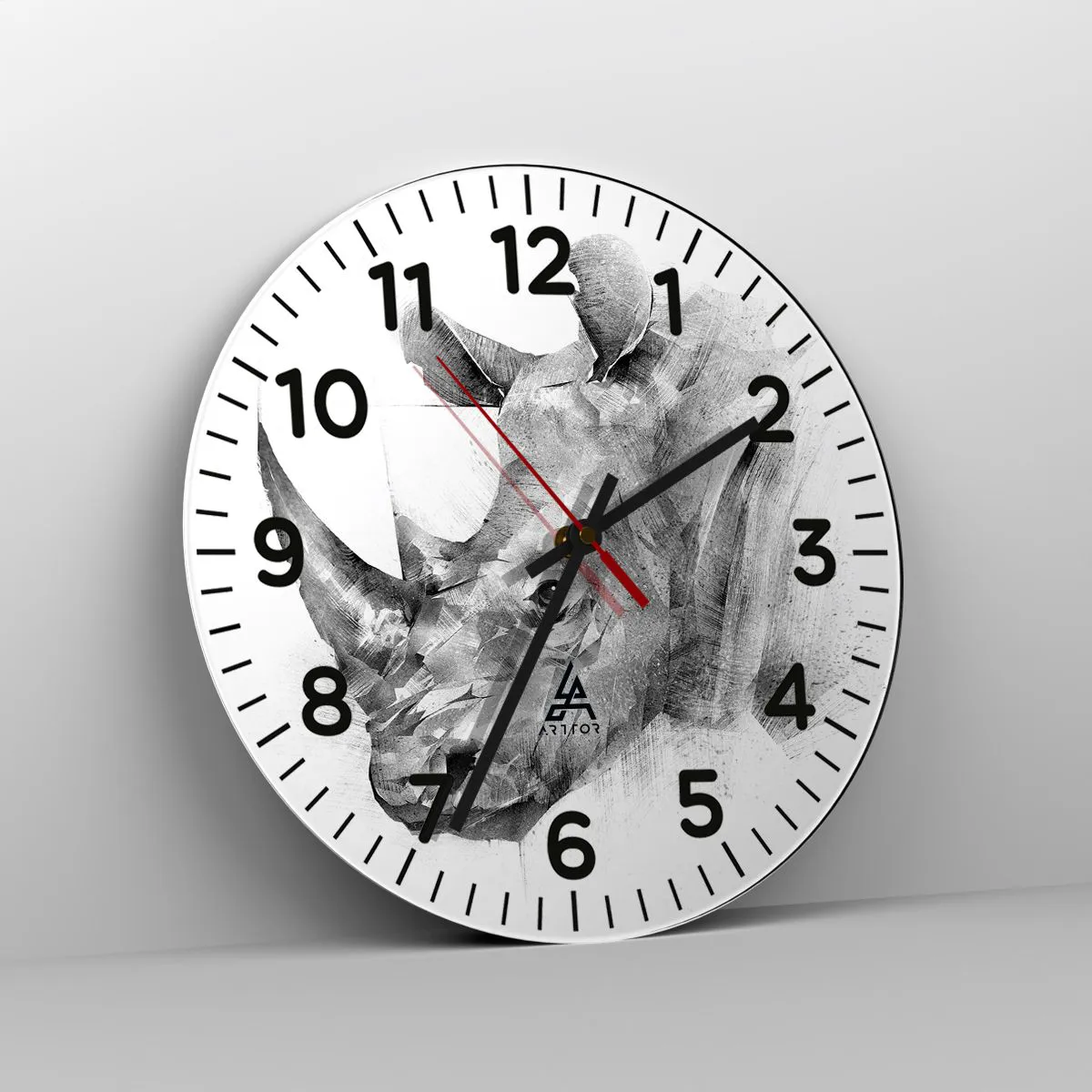 Relógio de parede - Relógio em vidro - Retrato africano - 40x40 cm