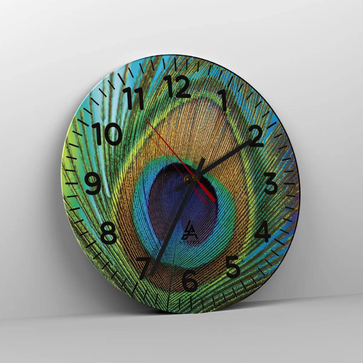 Ceas de perete - Ceas pe sticlă - Ochi în ochi - 40x40 cm