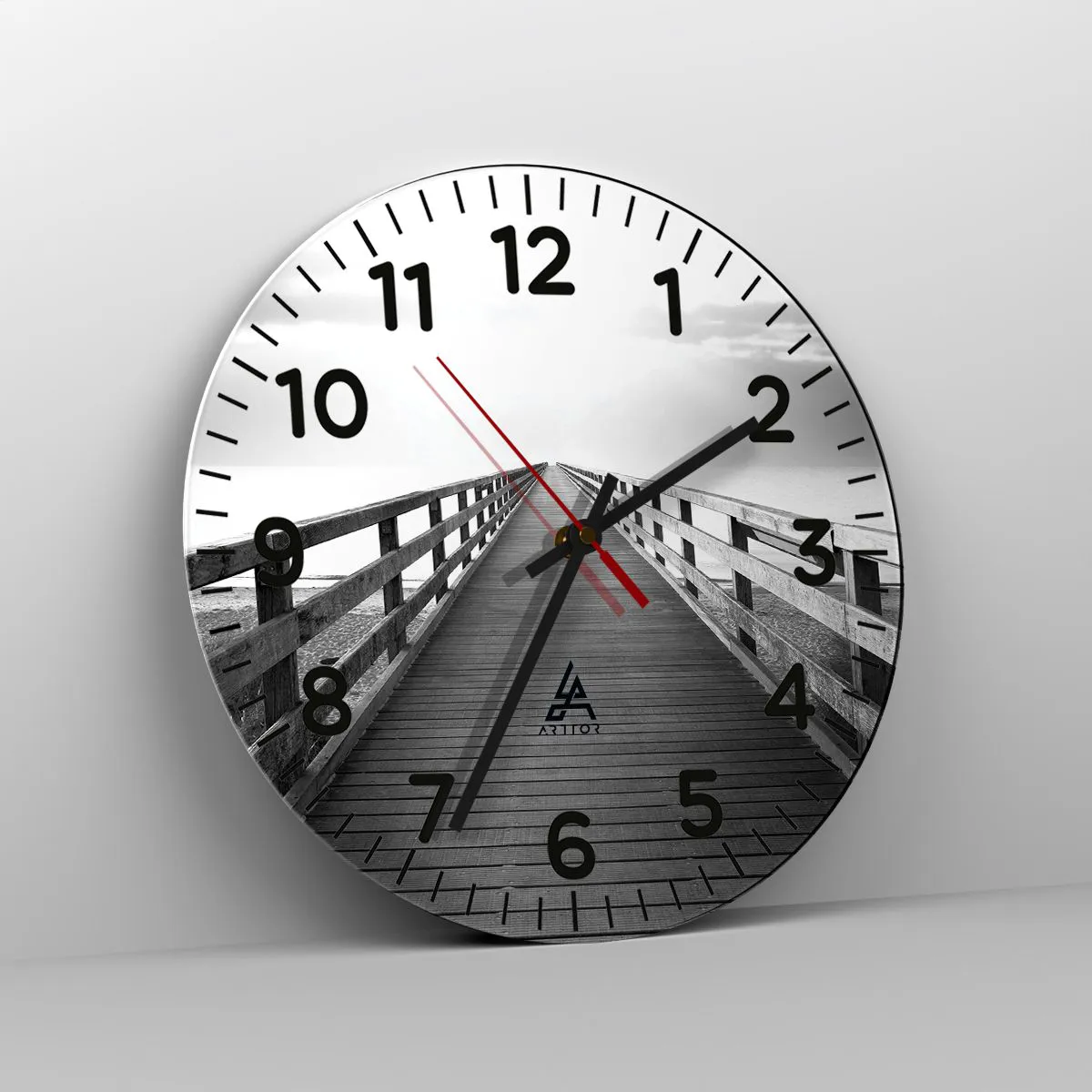Relógio de parede - Relógio em vidro - Para longe... - 40x40 cm