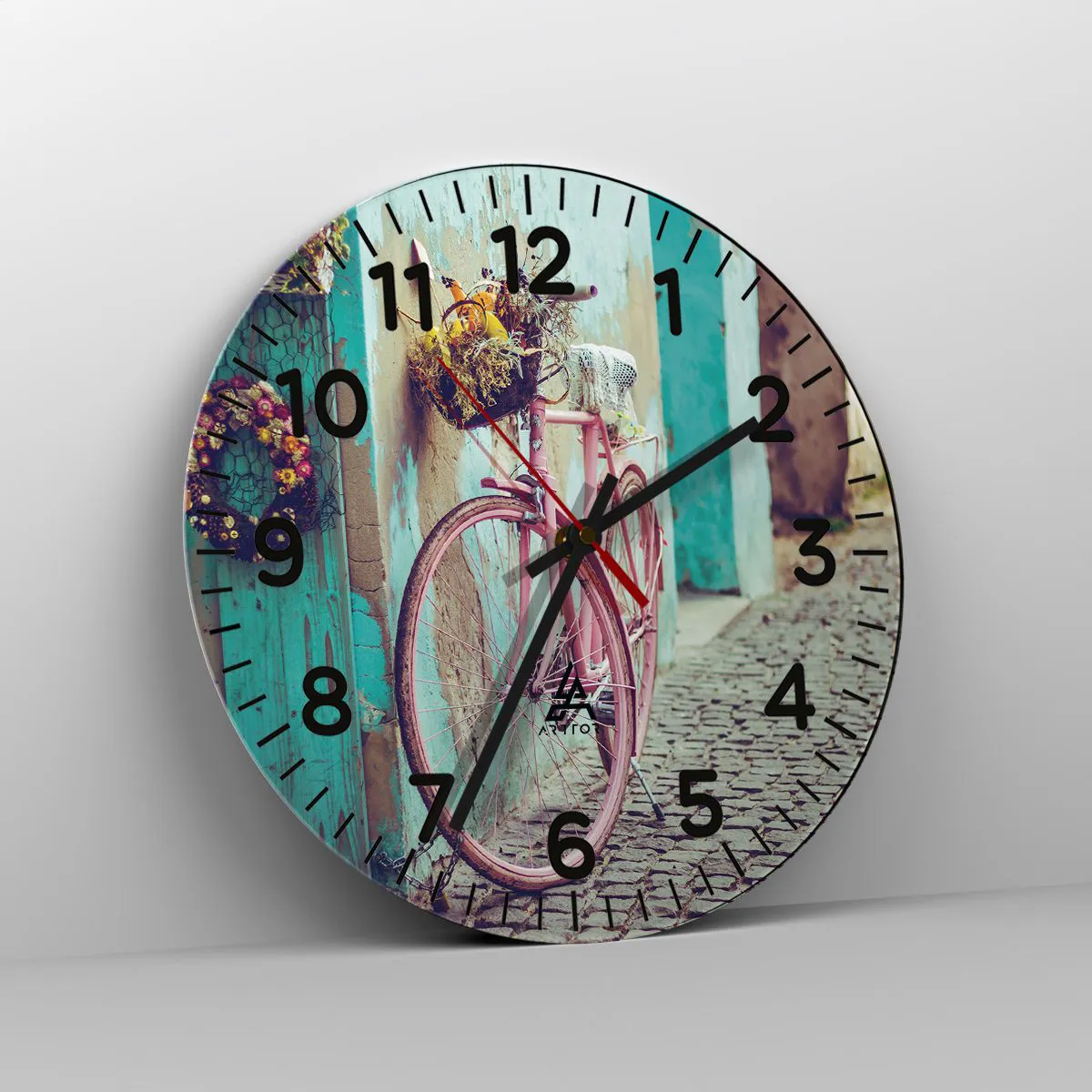 Ceas de perete - Ceas pe sticlă - Mă întorc imediat - 40x40 cm