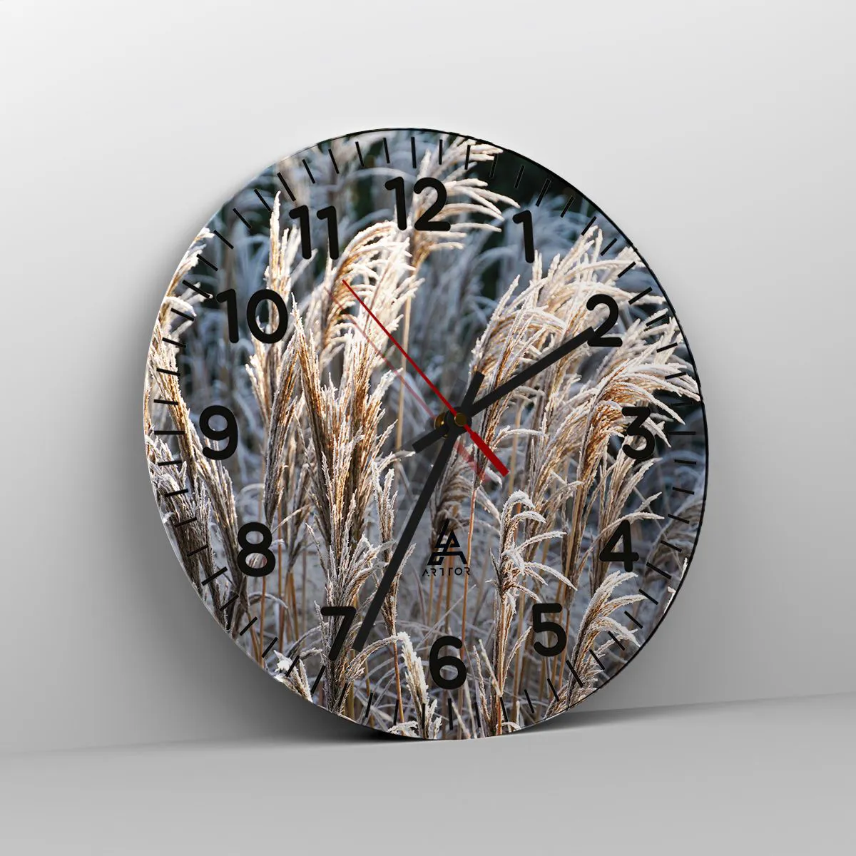 Wanduhr - Glasuhr - Gekleidet mit Frost - 40x40 cm