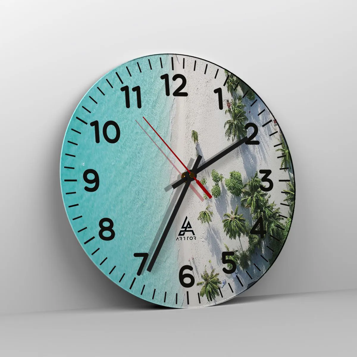 Zegar ścienny - Wakacje w raju - 40x40 cm