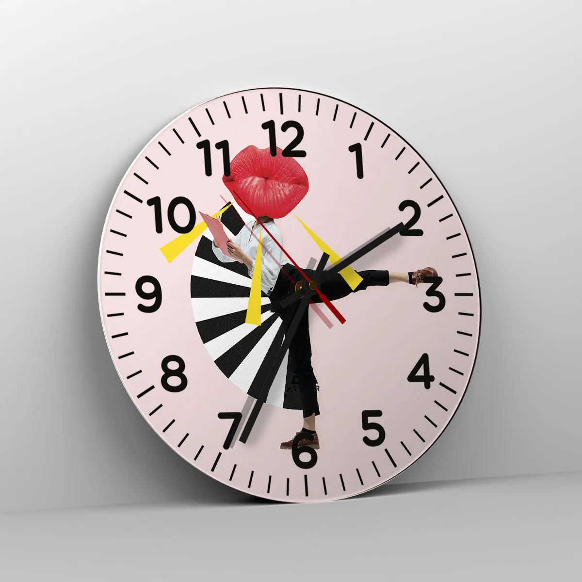 Orologio da parete - Orologio in Vetro - Pop-art surrealistica - 40x40 cm