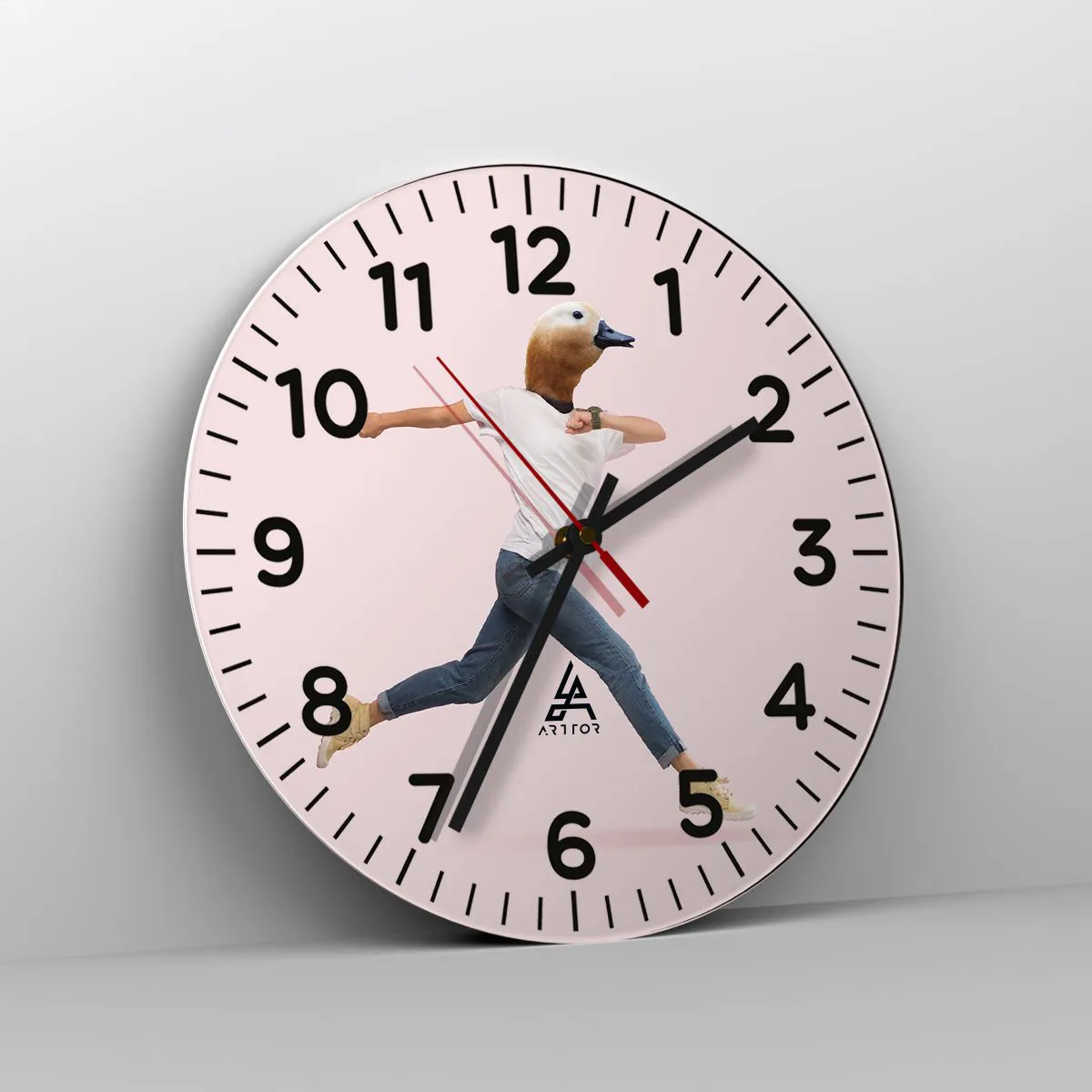 Ceas de perete - Ceas pe sticlă - Un strop de absurditate - 40x40 cm