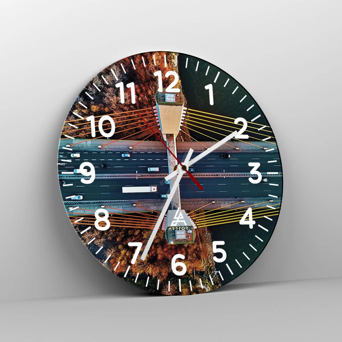 Wanduhr - Glasuhr - Jenseits der Gewässer, jenseits der Wälder - 40x40 cm