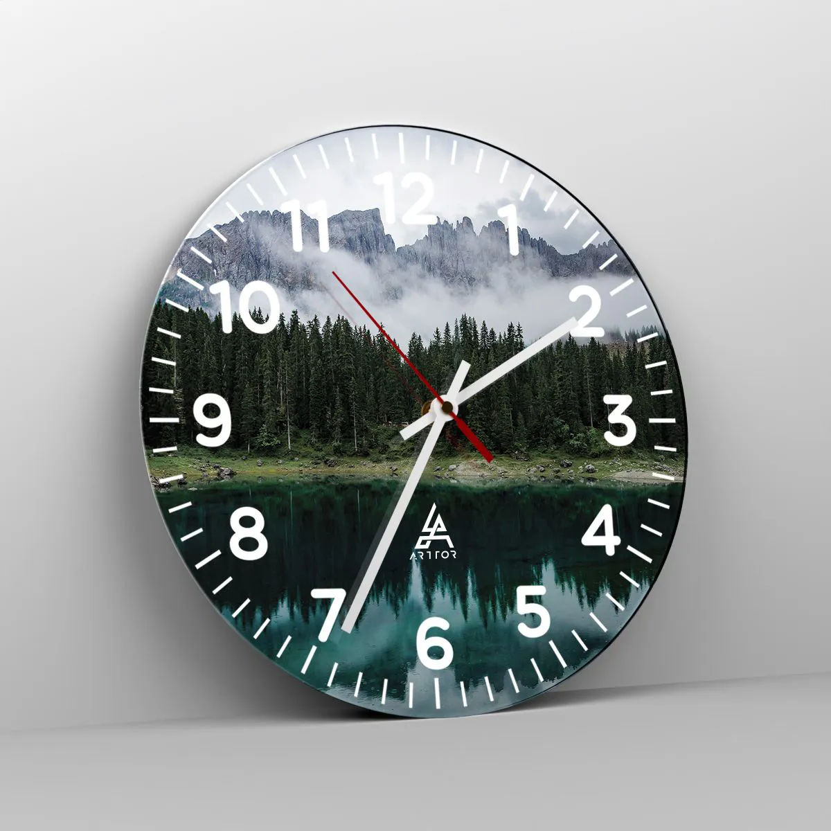 Wanduhr - Glasuhr - Leise, leise, lass uns das Trinkwasser nicht wecken ... - 40x40 cm