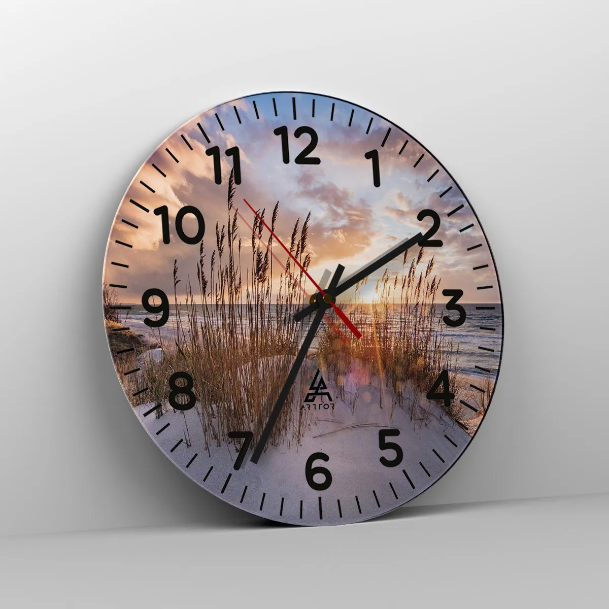 Horloge murale - Pendule murale - Salutations du soleil et du vent - 40x40 cm