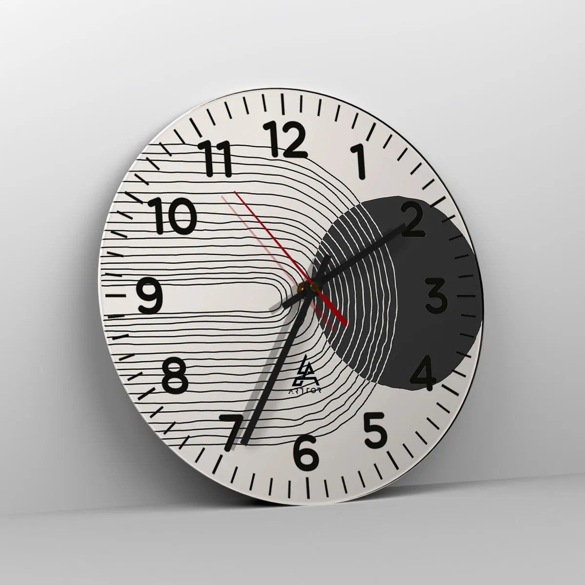 Orologio da parete - Orologio in Vetro - Tremore e fiducia - 40x40 cm