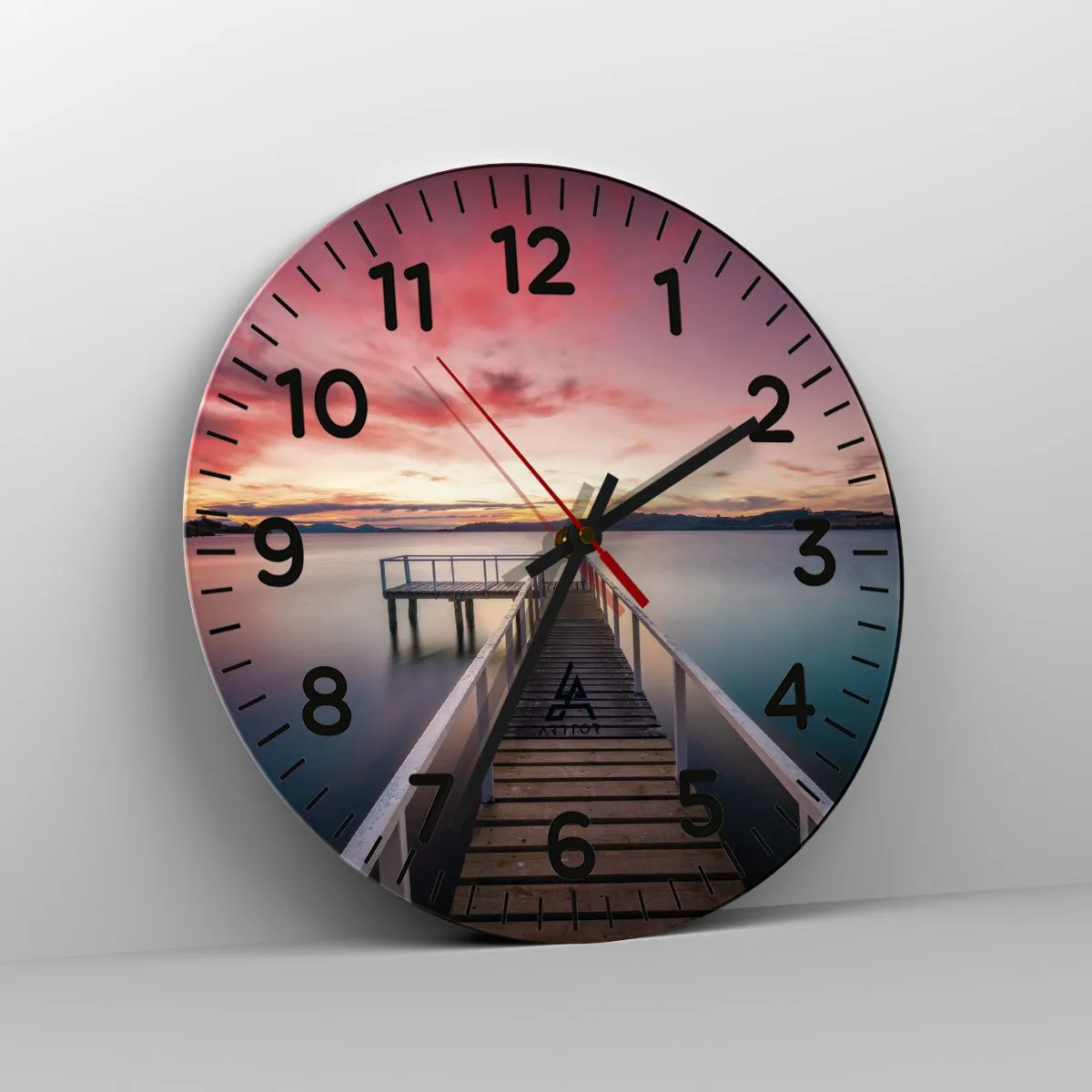 Horloge murale - Pendule murale - La douce flamme du soir - 40x40 cm