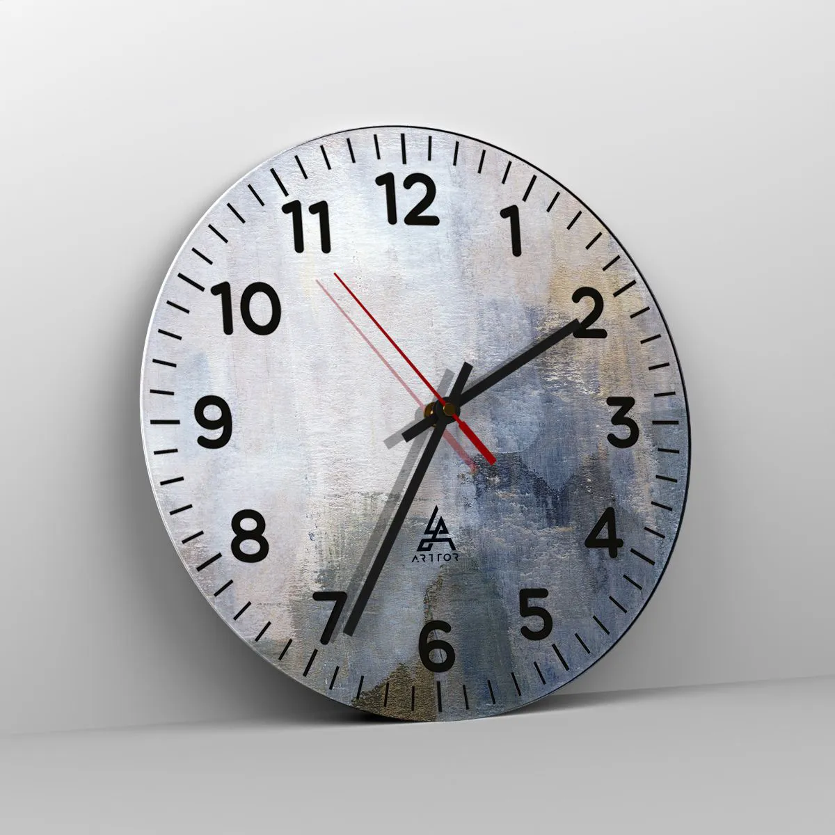 Wall clock - Clock on glass - Tones and Chords of Colours - 40x40 cm