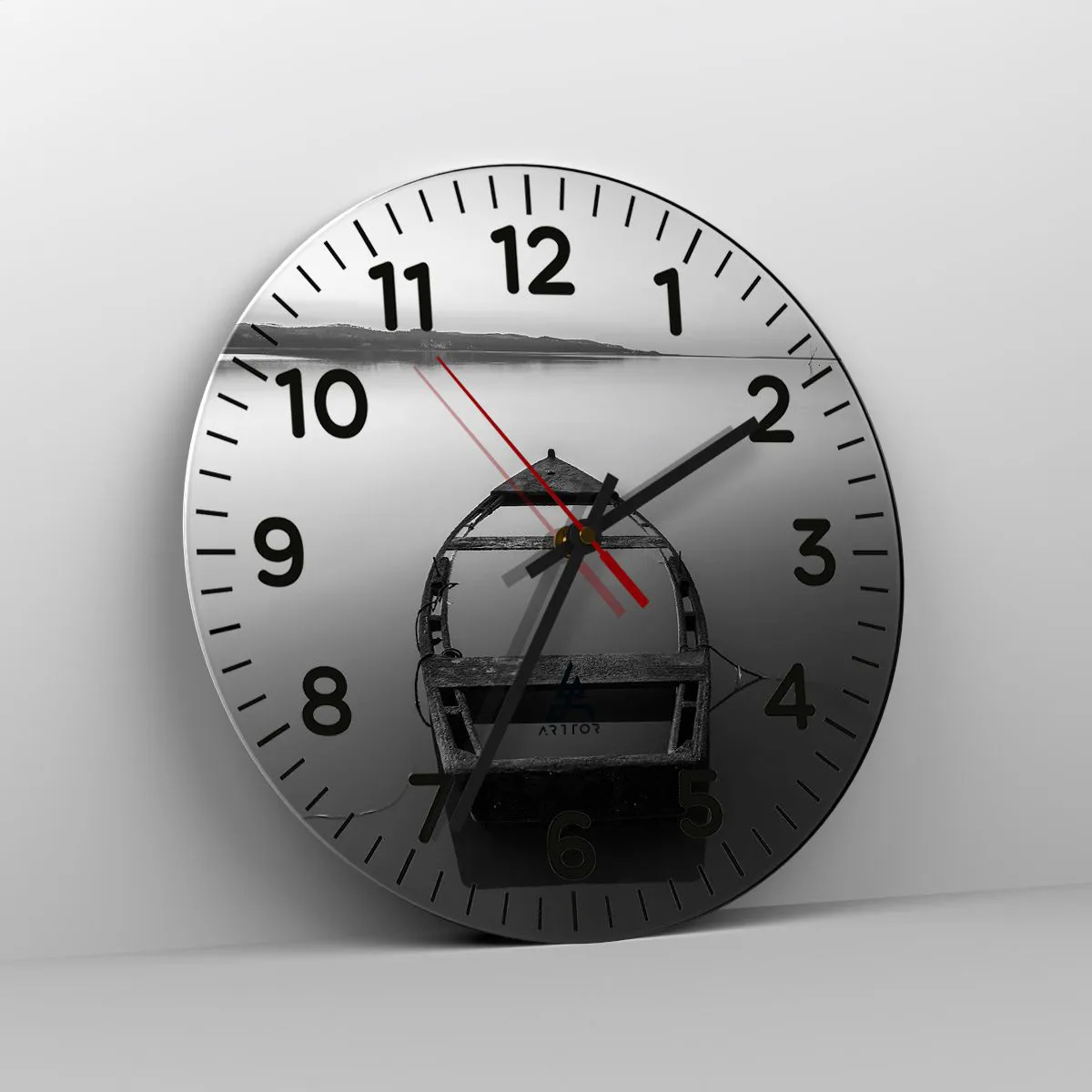 Ceas de perete - Ceas pe sticlă - Dor și melancolie - 40x40 cm