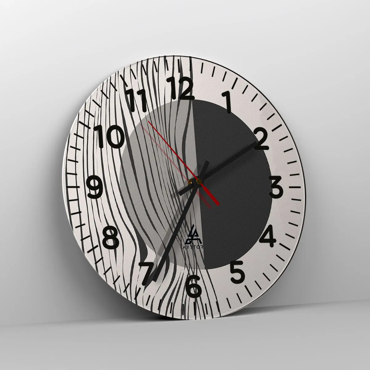 Ceas de perete - Ceas pe sticlă - Semicompunere - 40x40 cm