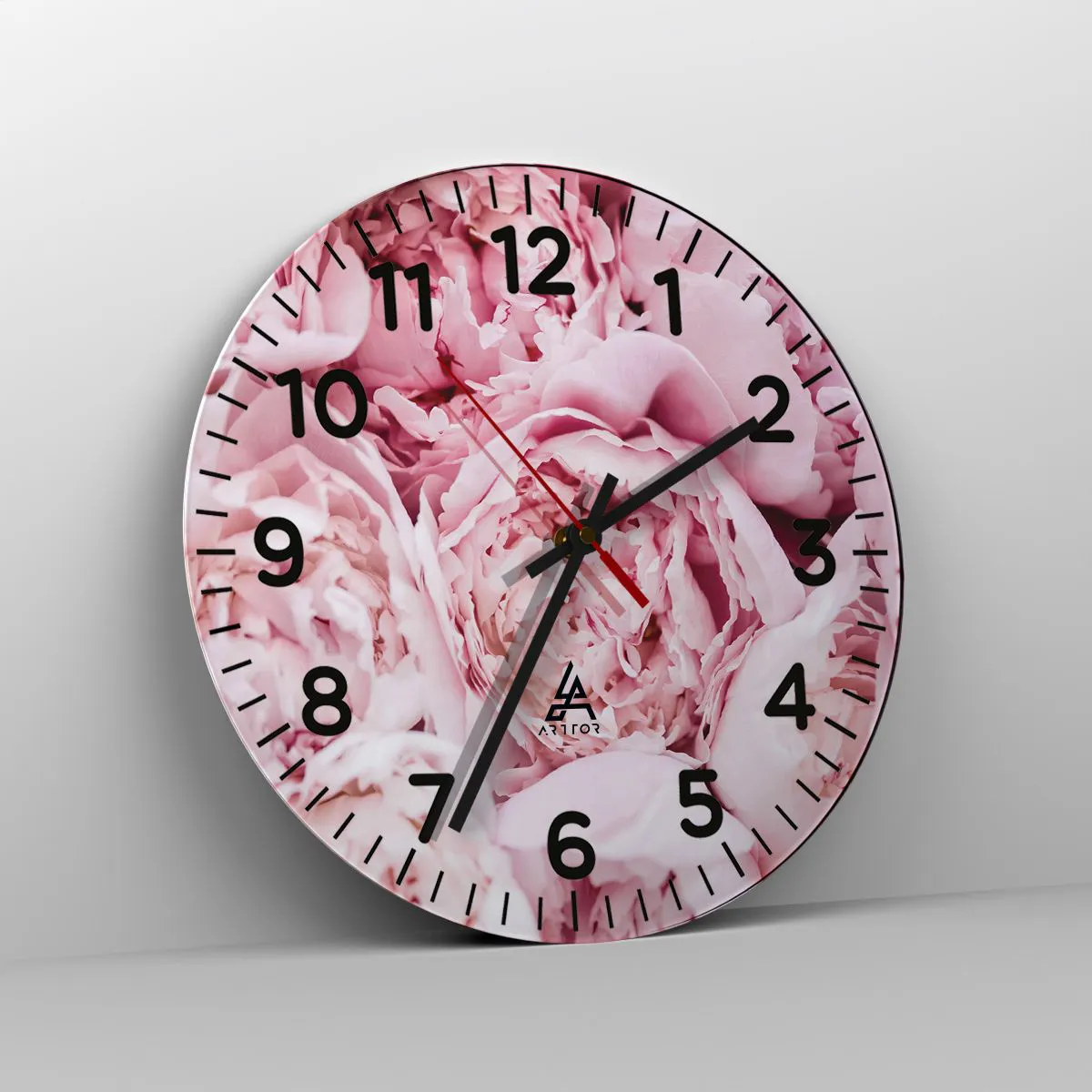 Wanduhr - Glasuhr - Anschmiegsam und duftend - 40x40 cm