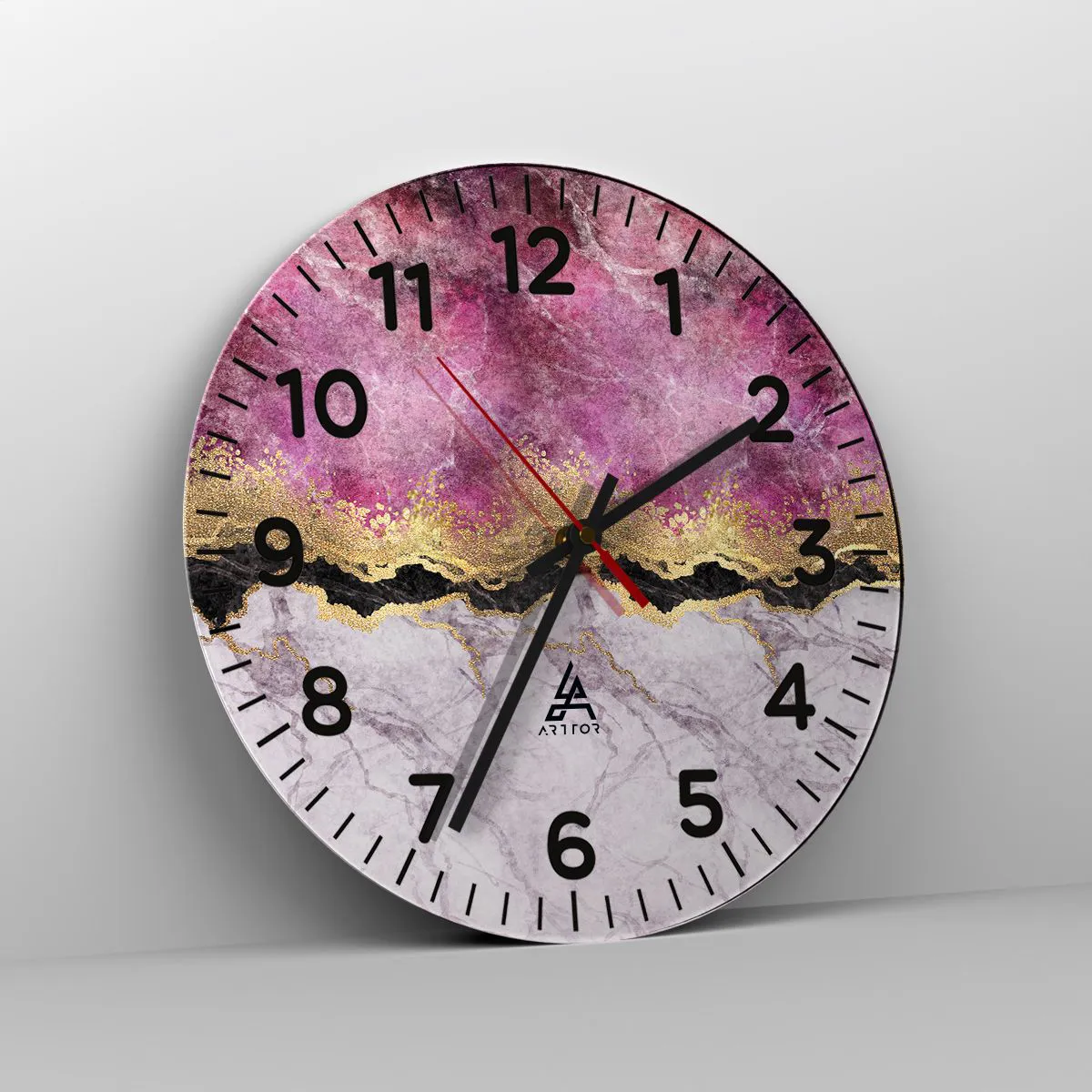 Reloj de pared - Reloj de vidrio - En la frontera - 40x40 cm