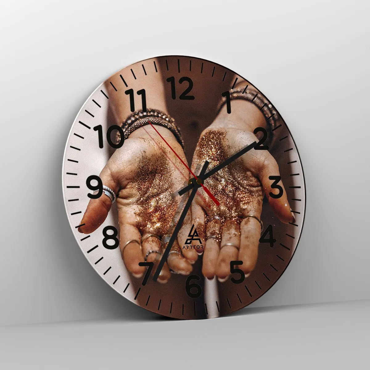 Ceas de perete - Ceas pe sticlă - Un cadou pentru tine - 40x40 cm