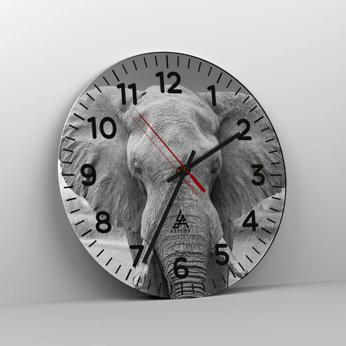 Ceas de perete - Ceas pe sticlă - Bun venit în lumea mea - 40x40 cm