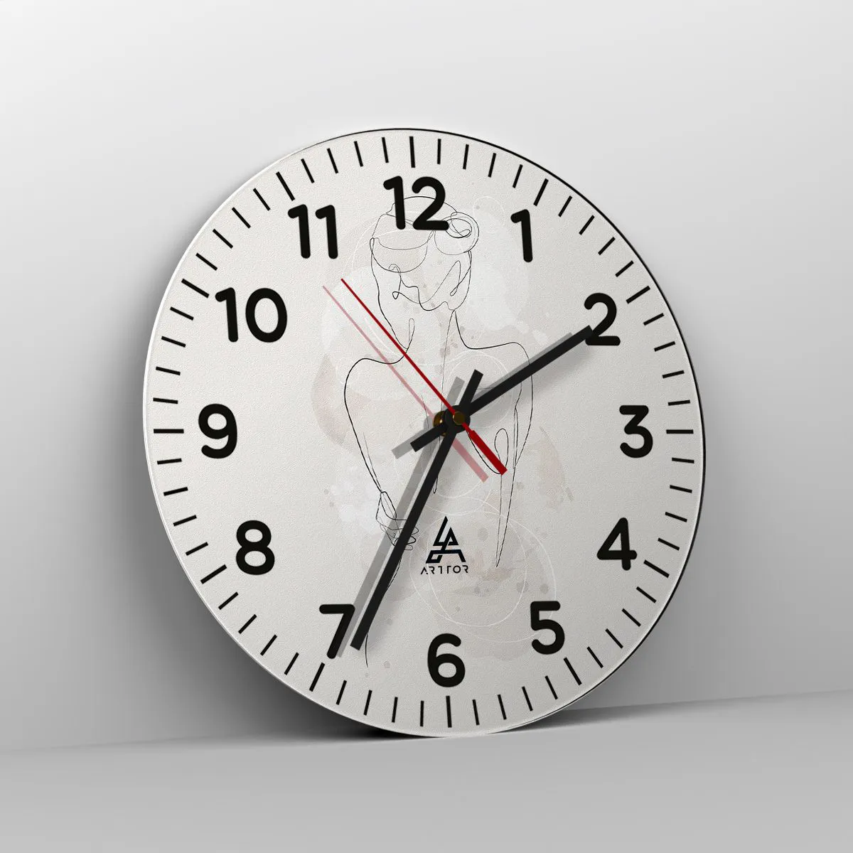 Ceas de perete - Ceas pe sticlă - Ca un instrument sensibil - 40x40 cm