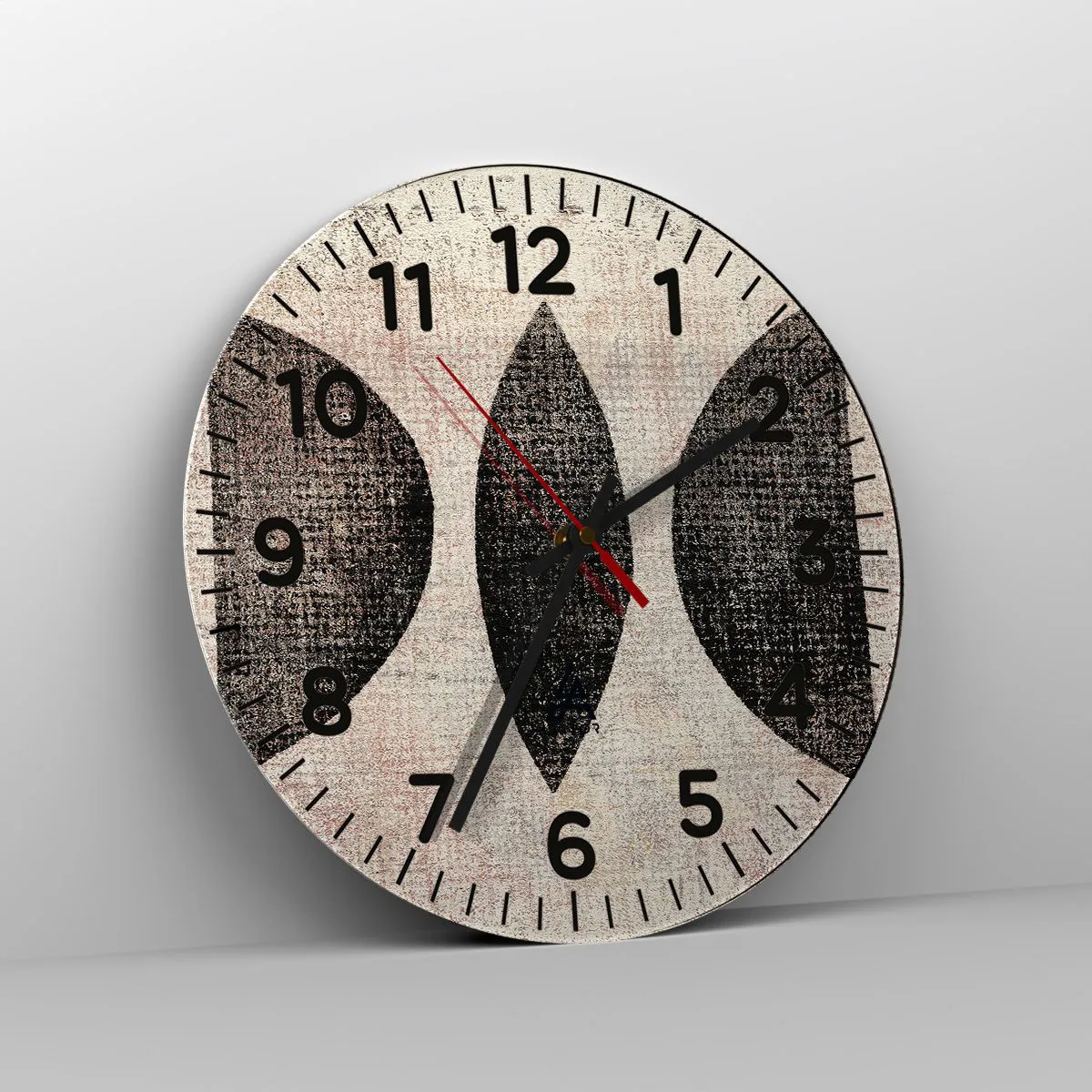 Ceas de perete - Ceas pe sticlă - Abstracție etnică - 40x40 cm