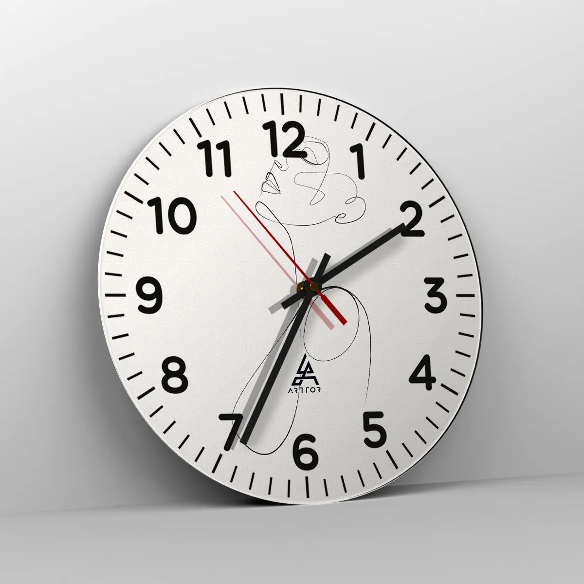 Relógio de parede - Relógio em vidro - Enrolada em sonhos - 40x40 cm