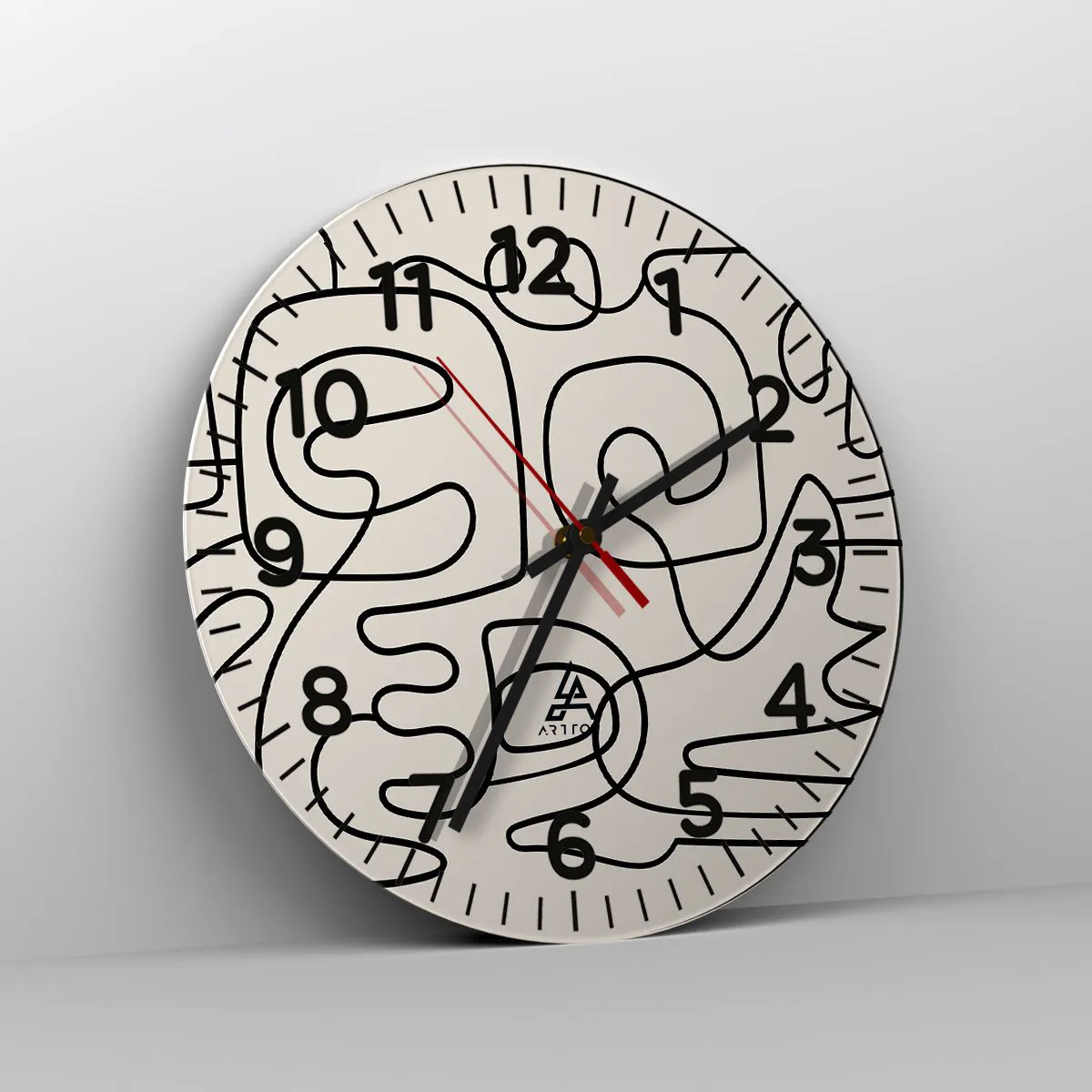 Reloj de pared - Reloj de vidrio - El camino correcto - 40x40 cm