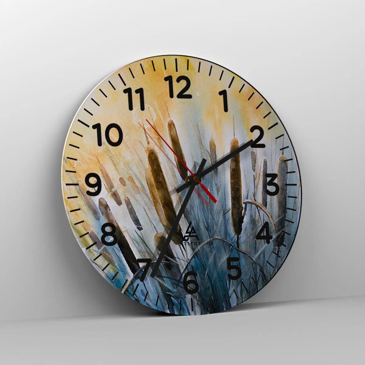 Wanduhr - Glasuhr - Die Kälte des Wassers, die Hitze der Sonne - 40x40 cm