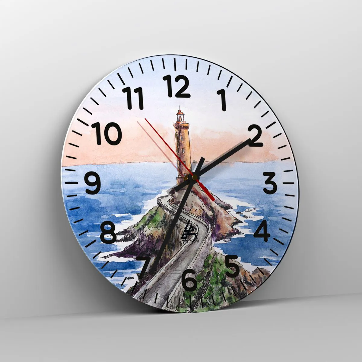 Ceas de perete - Ceas pe sticlă - Cu fața la mare - 40x40 cm