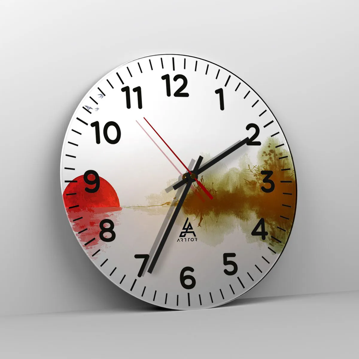 Relógio de parede - Relógio em vidro - Uma promessa de paz - 40x40 cm