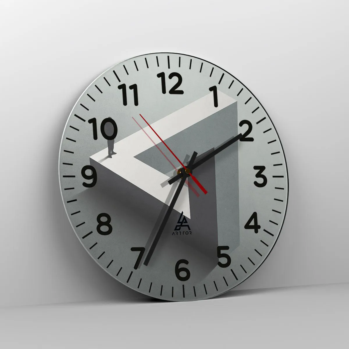 Wall clock - Clock on glass - And Yet It Is Possible - 40x40 cm