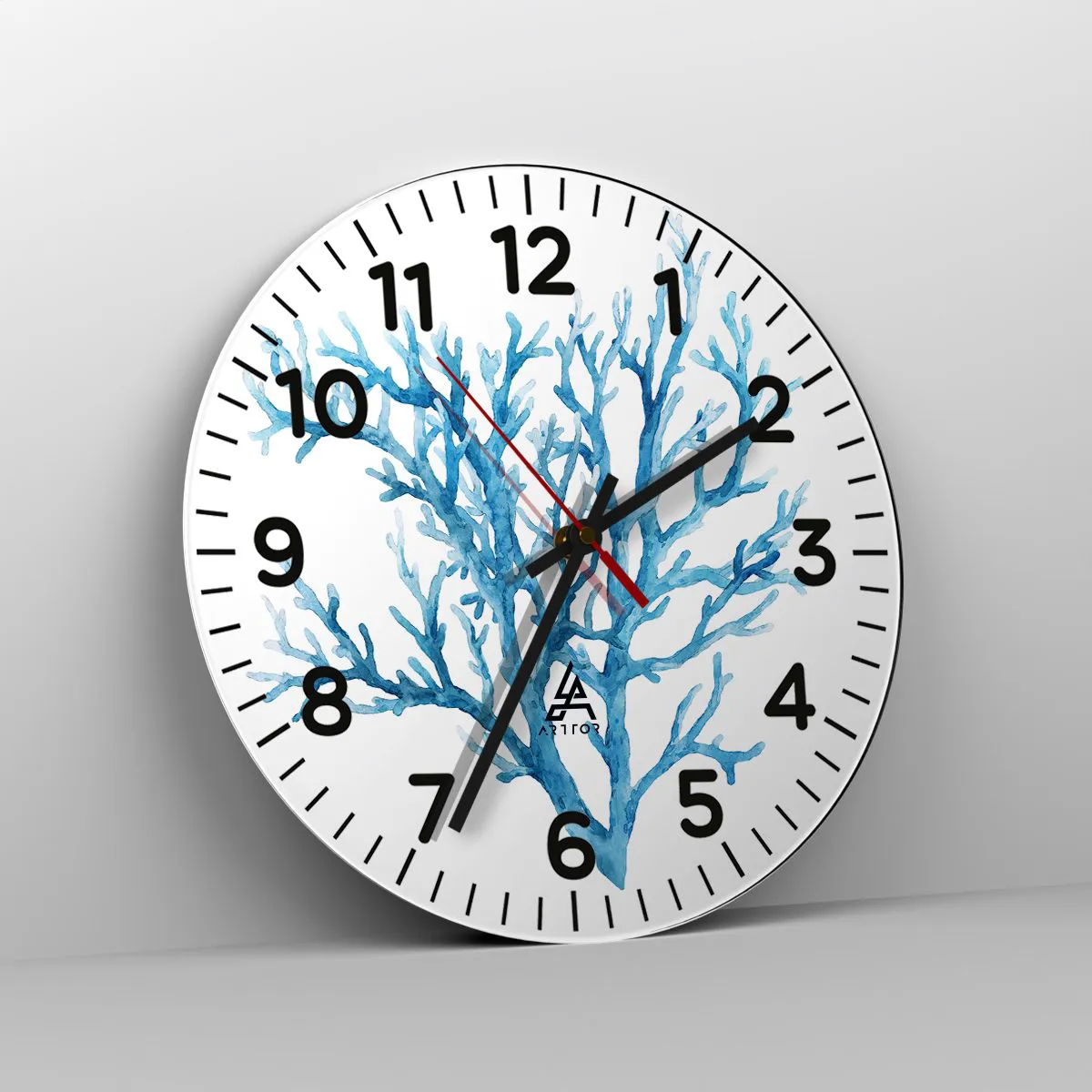 Ceas de perete - Ceas pe sticlă - Filigranul marin - 40x40 cm