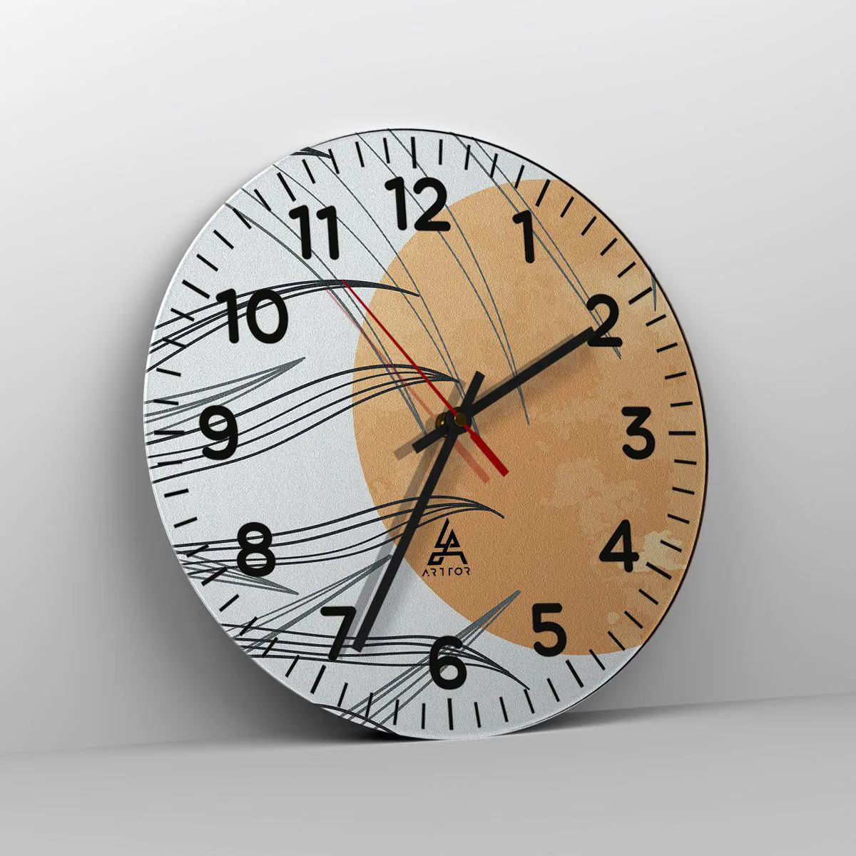 Reloj de pared - Reloj de vidrio - Siempre hacia el sol - 40x40 cm