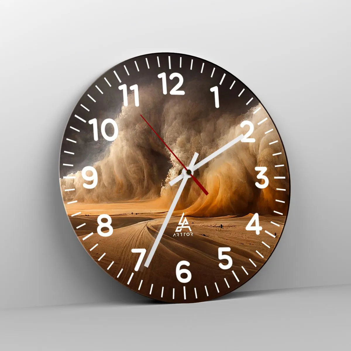 Relógio de parede - Relógio em vidro - A Ira do Deserto - 40x40 cm