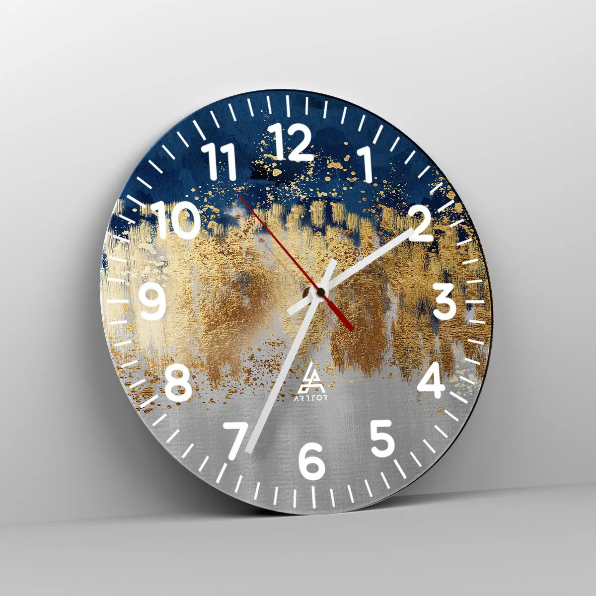 Wanduhr - Glasuhr - Moderne Komposition mit Glanz - 40x40 cm