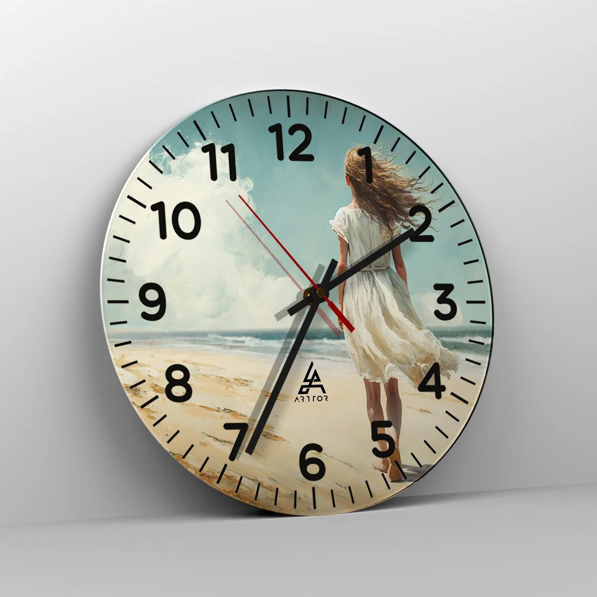 Horloge murale - Pendule murale - Pour rencontrer le soleil et le vent - 40x40 cm