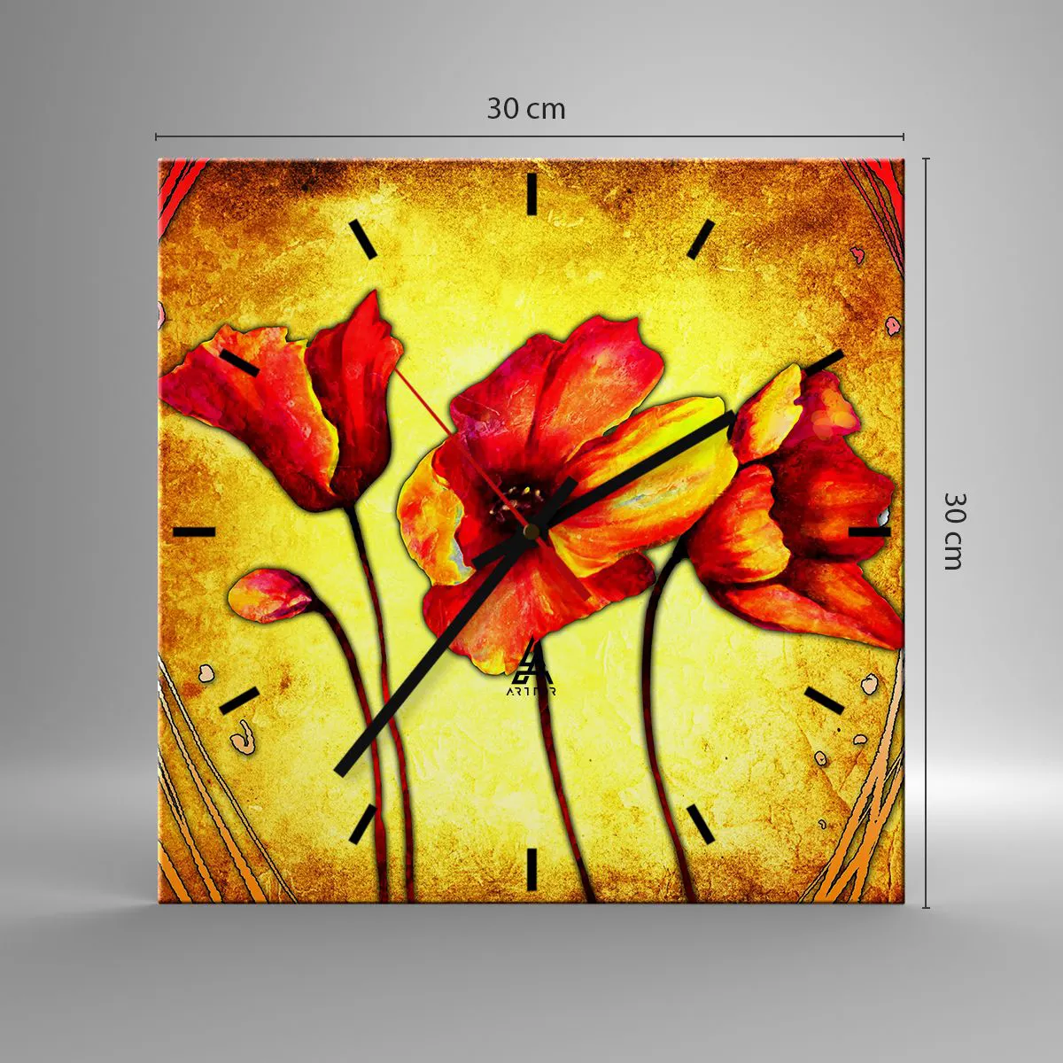 Falióra, Óra - Szecessziós díszítésben - 30x30 cm