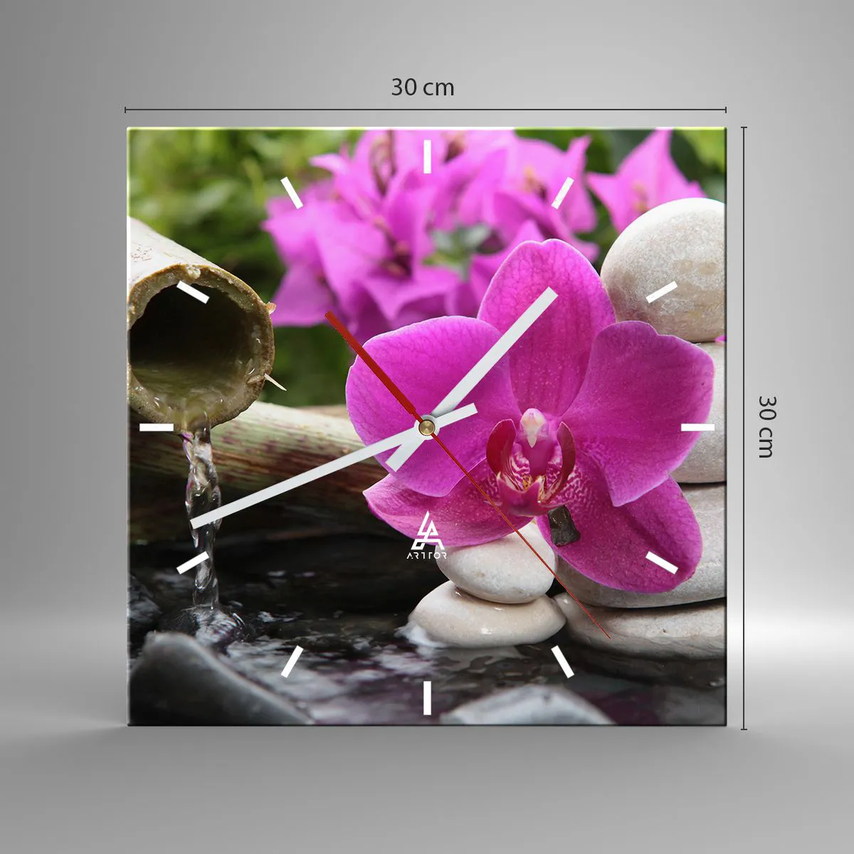 Wall clock - Clock on glass - You Are Already Resting - 30x30 cm