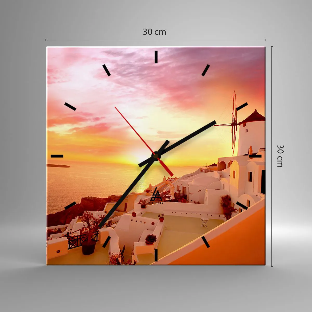 Nástenné hodiny - Rozplynúť sa v bielej a zlatej - 30x30 cm