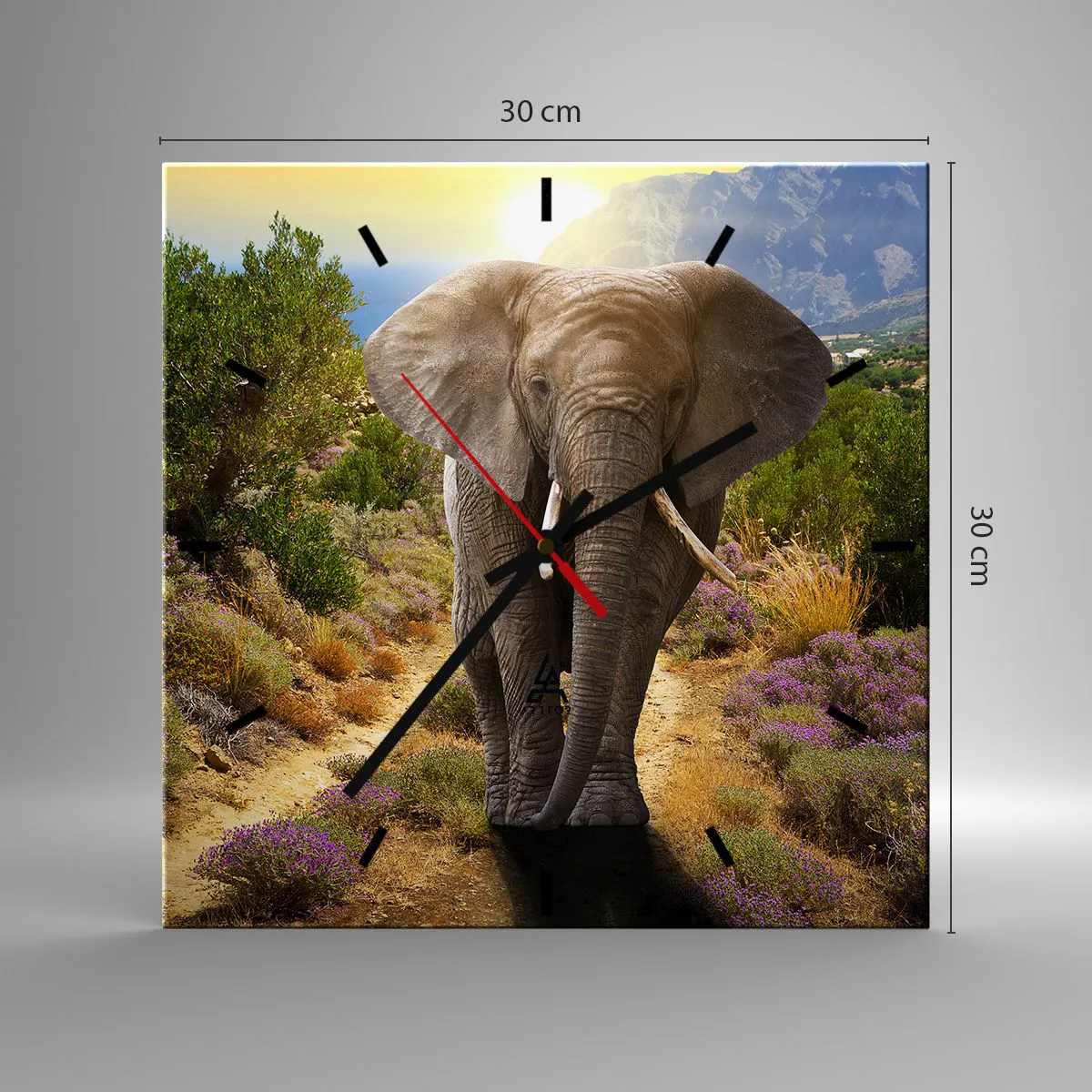 Vægur, Uret - Sådan så Eden ud - 30x30 cm