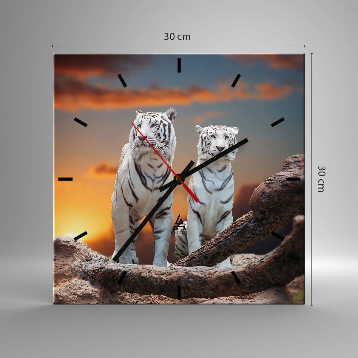 Väggklocka - Klocka på glas - Helt som i Narnia - 30x30 cm