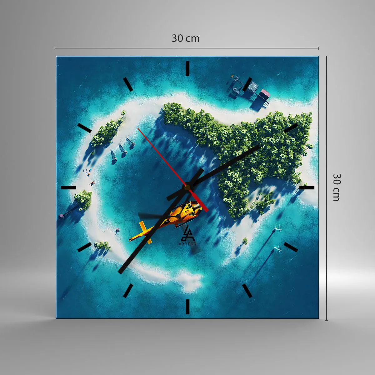 Falióra, Óra - Vegyél magadnak egy szigetet - 30x30 cm