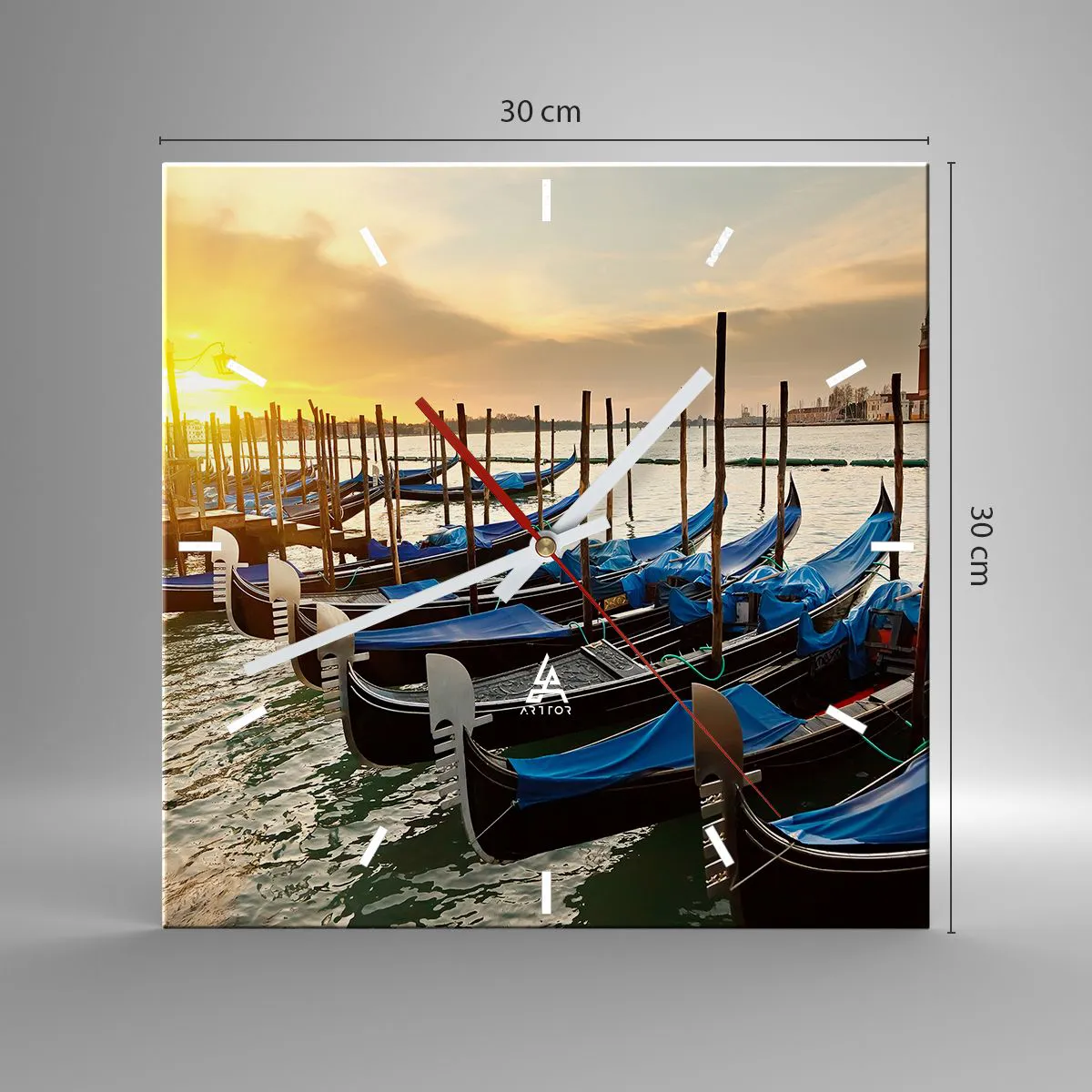 Relógio de parede - Relógio em vidro - Antes que o burburinho chegue - 30x30 cm