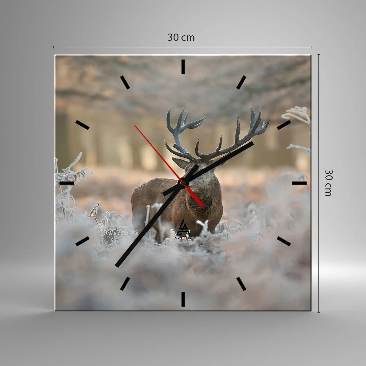 Relógio de parede - Relógio em vidro - Uma manhã fresca - 30x30 cm