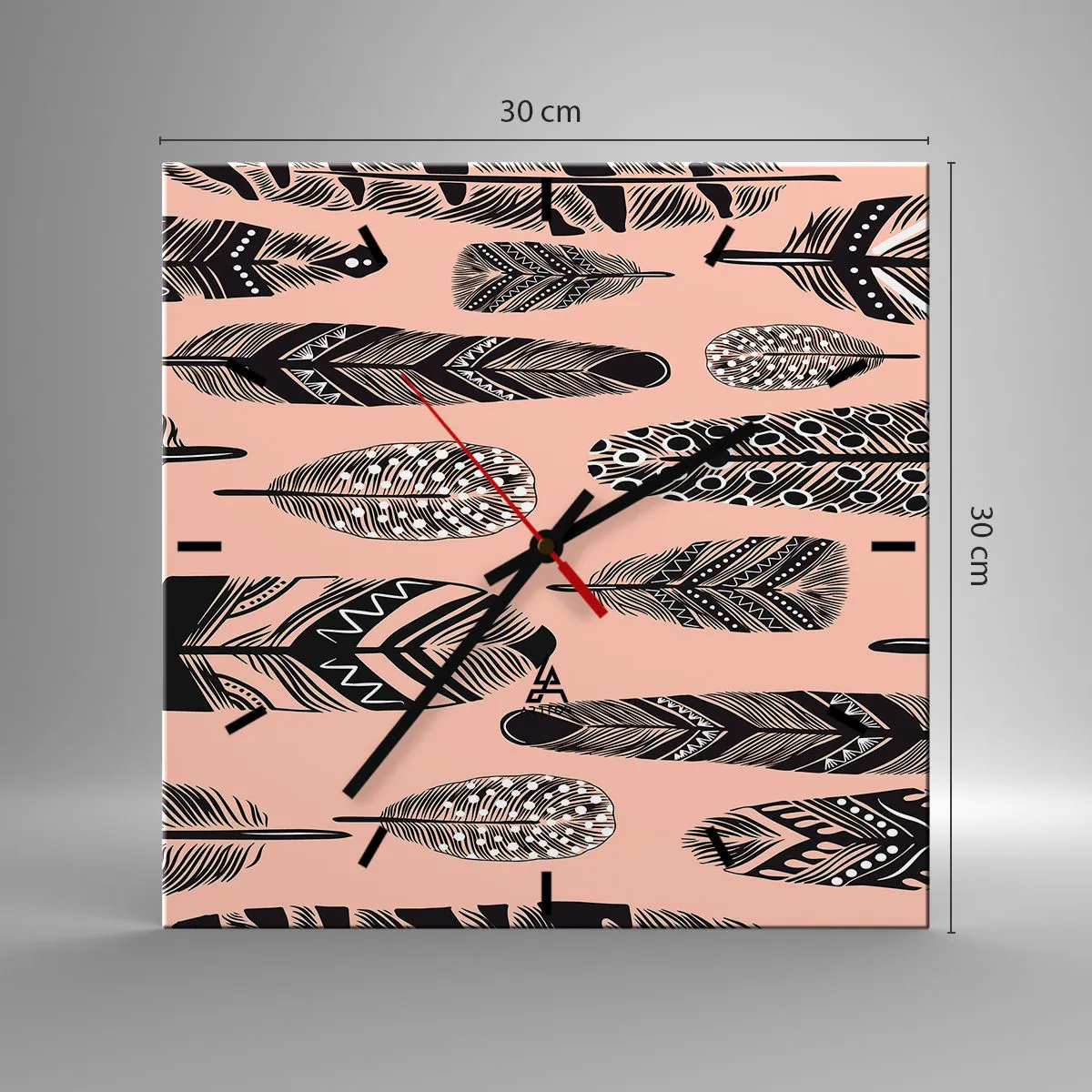 Relógio de parede - Relógio em vidro - Colecção Indiana - 30x30 cm