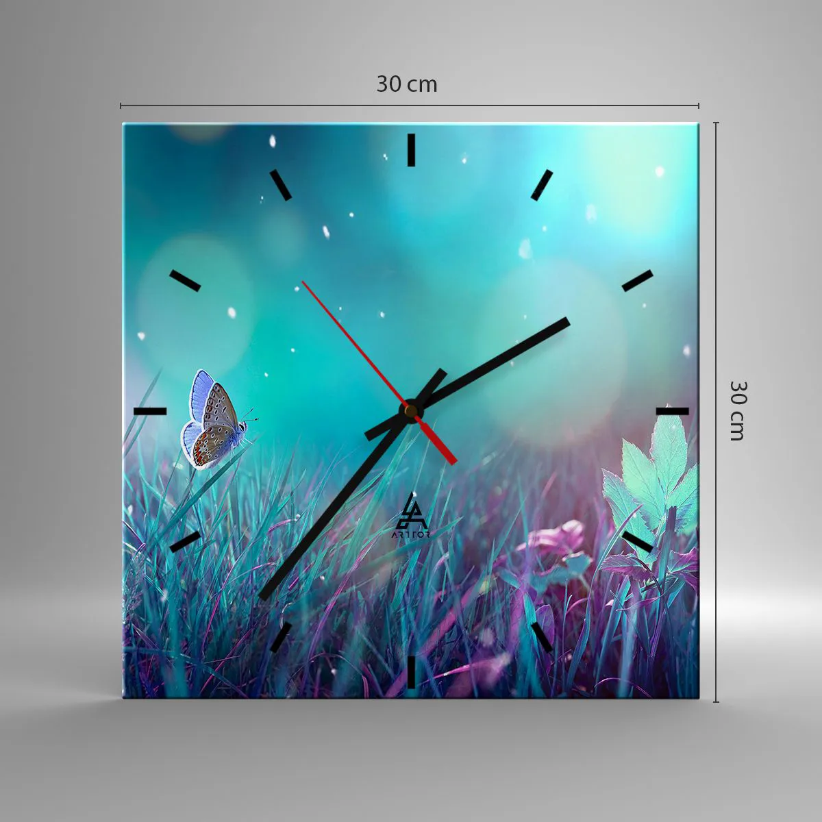 Wandklok - Klok - Het geheime leven van de weide - 30x30 cm