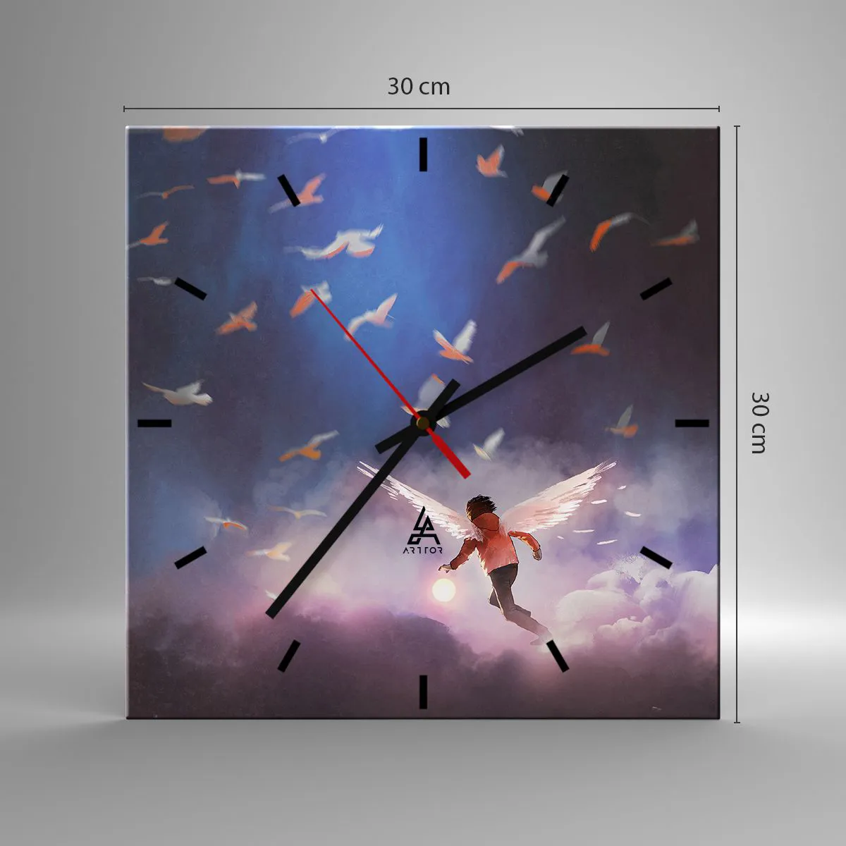 Nástěnné hodiny - Je třeba mít odvahu a představivost - 30x30 cm