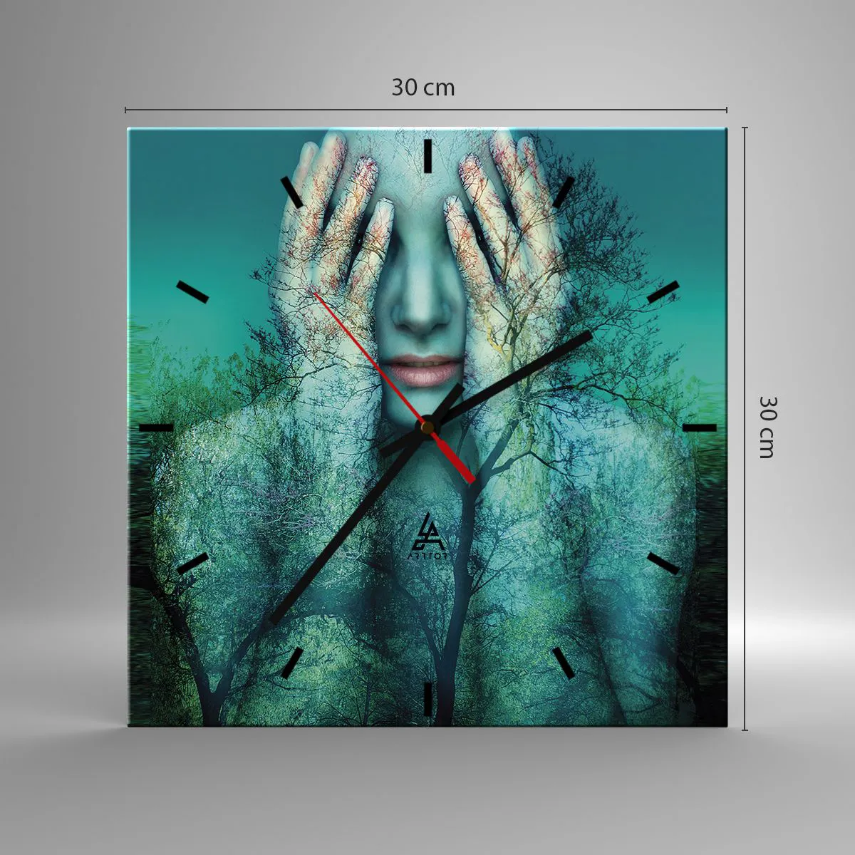 Falióra, Óra - Kékbe merítve - 30x30 cm