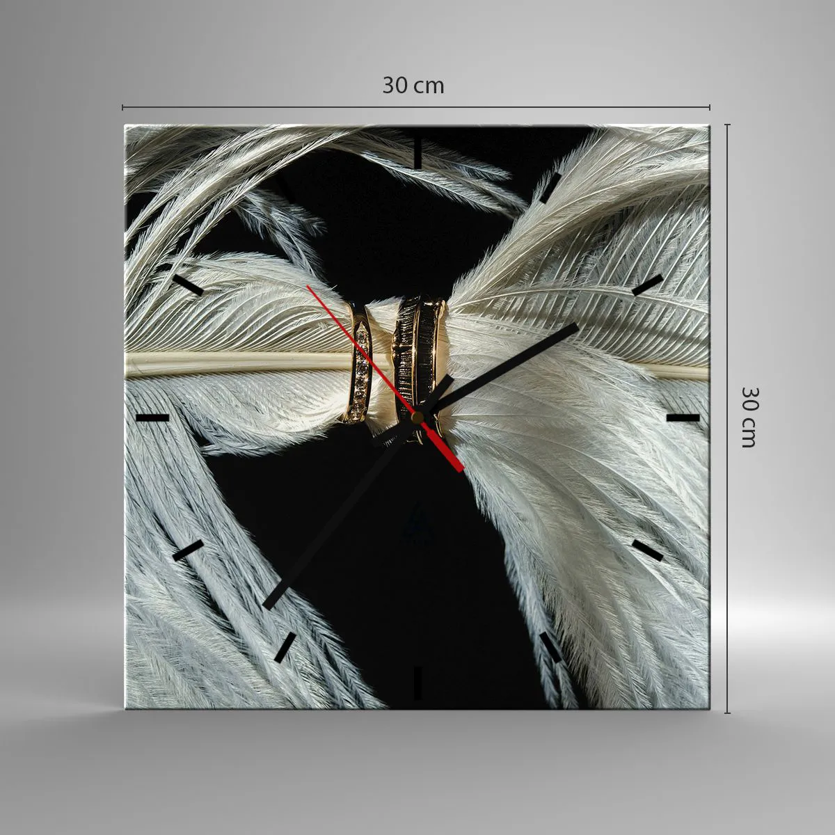 Wall clock - Clock on glass - …and I won't Leave You… - 30x30 cm