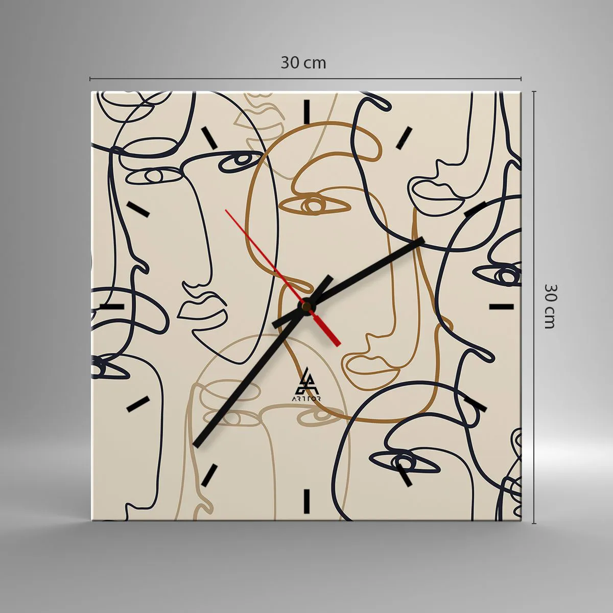 Falióra, Óra - Többszörös portré - 30x30 cm