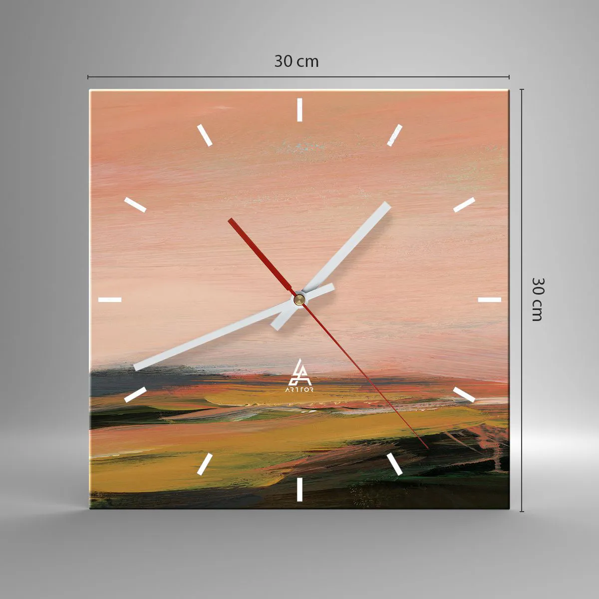 Falióra, Óra - Rózsaszínben - 30x30 cm
